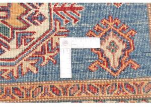 Tappeto Kazak Fine Stilizzato Blu Rosso 118x171 Cm