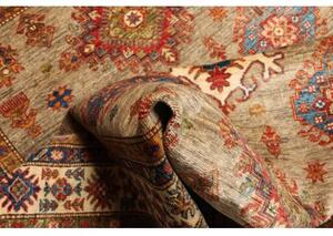 Tappeto Kazak Fine Stilizzato Beige Rosso 145x203 Cm