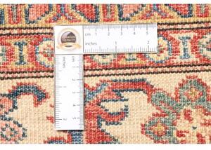 Tappeto Kazak Fine Stilizzato Blu Rosso 118x178 Cm