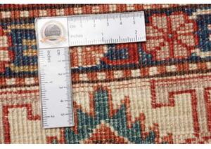 Tappeto Kazak Fine Geometrico Rosso Avorio 297x410 Cm