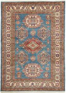 Tappeto Kazak Fine Stilizzato Blu Rosso 121x170 Cm