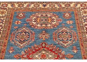 Tappeto Kazak Fine Stilizzato Blu Rosso 118x171 Cm