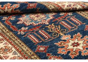 Tappeto Kazak Fine Stilizzato Blu Beige 102x156 Cm