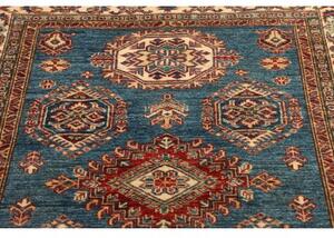 Tappeto Kazak Fine Stilizzato Blu Rosso 121x170 Cm