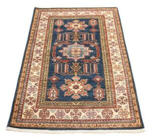 Tappeto Kazak Fine Stilizzato Blu Beige 102x156 Cm