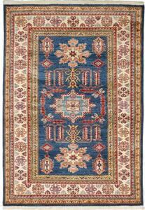 Tappeto Kazak Fine Stilizzato Blu Avorio 103x148 Cm
