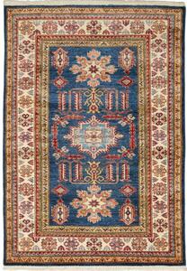 Tappeto Kazak Fine Stilizzato Blu Avorio 103x148 Cm