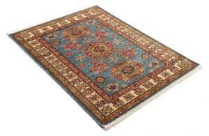 Tappeto Kazak Fine Stilizzato Blu Rosso 89x125 Cm