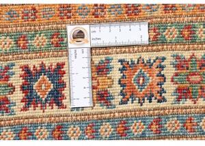 Tappeto Kazak Fine Geometrico Blu Rosso Corsia 83x386 Cm