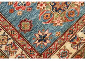 Tappeto Kazak Fine Stilizzato Blu Rosso 89x125 Cm
