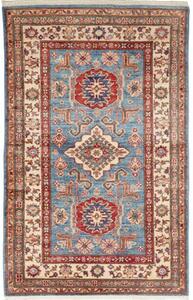 Tappeto Kazak Fine Stilizzato Azzurro Beige 99x152 Cm