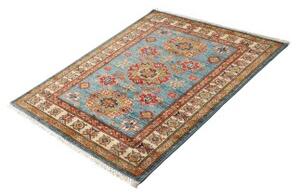 Tappeto Kazak Fine Stilizzato Blu Rosso 89x125 Cm