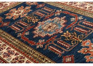 Tappeto Kazak Fine Stilizzato Blu Avorio 103x148 Cm