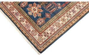 Tappeto Kazak Fine Stilizzato Blu Avorio 103x148 Cm