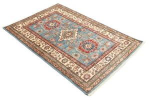 Tappeto Kazak Fine Stilizzato Azzurro Beige 99x152 Cm
