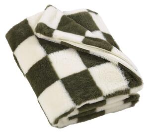 Coperta bianca/verde 130x170 cm Cosy Soft Checkerboard – Catherine Lansfield