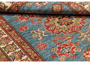 Tappeto Kazak Fine Stilizzato Blu Rosso 89x125 Cm