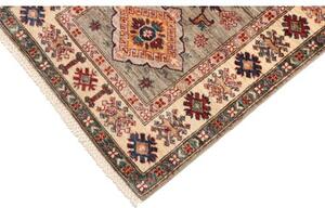 Tappeto Kazak Fine Geometrico Grigio Beige Corsia 82x257 Cm