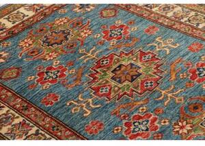 Tappeto Kazak Fine Stilizzato Blu Rosso 89x125 Cm