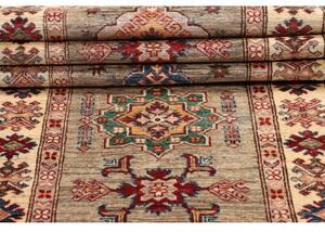 Tappeto Kazak Fine Stilizzato Grigio Tortora Beige Corsia 80x259 Cm