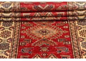 Tappeto Kazak Fine Stilizzato Rosso Avorio Corsia 80x290 Cm