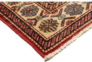 Tappeto Kazak Fine Stilizzato Rosso Avorio Corsia 80x290 Cm
