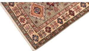 Tappeto Kazak Fine Stilizzato Grigio Tortora Beige Corsia 80x259 Cm