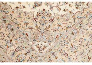 Tappeto Ghom Seta Medaglione Floreale Avorio Blu Notte 126x198 Cm