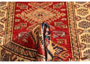 Tappeto Kazak Fine Stilizzato Rosso Avorio Corsia 80x290 Cm