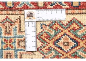 Tappeto Kazak Fine Stilizzato Blu Rosso 123x181 Cm
