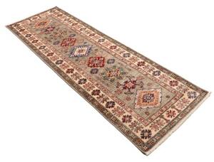Tappeto Kazak Fine Stilizzato Grigio Tortora Beige Corsia 80x259 Cm