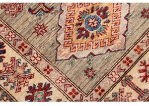 Tappeto Kazak Fine Stilizzato Grigio Tortora Beige Corsia 80x259 Cm