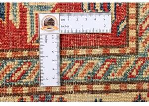 Tappeto Kazak Fine Stilizzato Rosso Avorio Corsia 80x290 Cm