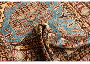 Tappeto Kazak Fine Stilizzato Celeste Rosso 120x179 Cm