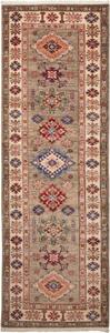 Tappeto Kazak Fine Stilizzato Grigio Tortora Beige Corsia 80x259 Cm