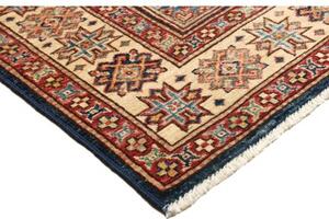 Tappeto Kazak Fine Stilizzato Blu Rosso 123x181 Cm