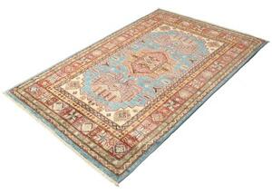 Tappeto Kazak Fine Stilizzato Celeste Rosso 120x179 Cm