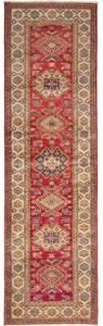 Tappeto Kazak Fine Stilizzato Rosso Avorio Corsia 80x290 Cm