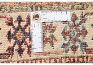Tappeto Kazak Fine Stilizzato Marrone Beige Corsia 82x235 Cm