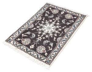 Tappeto Nain Kashmar Medaglione Floreale Marrone Scuro Avorio 60x90 Cm