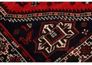 Tappeto Shiraz Geometrico Rosso Mattone Blu Notte 163x235 Cm