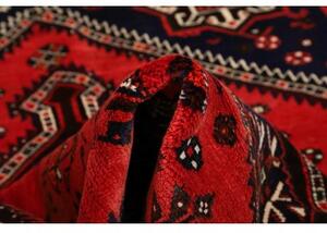 Tappeto Shiraz Geometrico Rosso Mattone Blu Notte 163x235 Cm