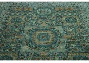 Tappeto Kairo Geometrico Verde Petrolio Beige 168x233 Cm