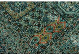 Tappeto Kairo Geometrico Verde Petrolio Beige 168x233 Cm