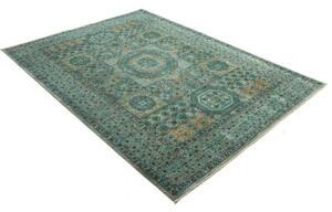 Tappeto Kairo Geometrico Verde Petrolio Beige 168x233 Cm