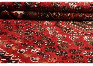 Tappeto Shiraz Geometrico Rosso Nero 172x260 Cm