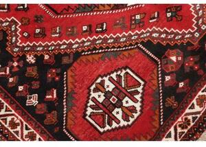 Tappeto Shiraz Geometrico Rosso Nero 172x260 Cm