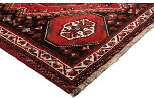 Tappeto Shiraz Geometrico Rosso Nero 172x260 Cm