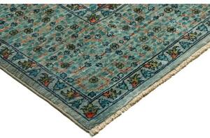 Tappeto Kairo Geometrico Verde Petrolio Beige 168x233 Cm