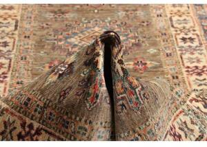Tappeto Kazak Fine Stilizzato Marrone Beige Corsia 82x235 Cm